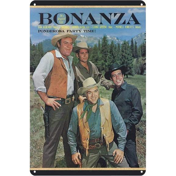 Bonanza Tv Show Poster Metal Tin Sign Wall Art Plaque Decor for Home Bar Pub Cafe Club 8x12 Inch