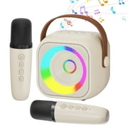 Bonaok Mini Karaoke Machine Toys, Portable Microphones for Kids Adults, Wireless Speaker Machine with LED Lights, Home Party Birthday Gifts for 3-12 Years Old Girls Boys