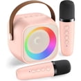 thumbnail image 1 of Bonaok Mini Karaoke Machine Toys, Portable Microphones for Kids Adults, Wireless Speaker Machine with LED Lights, Home Party Birthday Gifts for 3-12 Years Old Girls Boys, 1 of 10