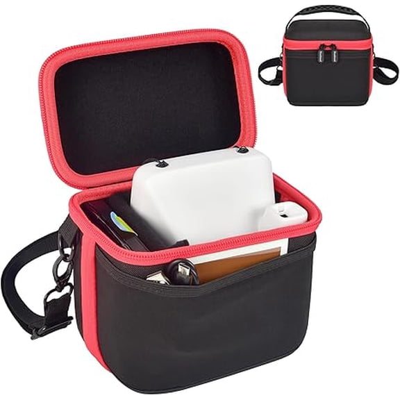 Bonarca Camera Case for Polaroid Now 2nd/3rd, Now+ Gen 2/3rd, I-Type, OneStep+, Onestep 2, Filp Instant Film Camera, Protective Carrying Bag with Divider & Shoulder Strap for Travel-Black (Box Only)