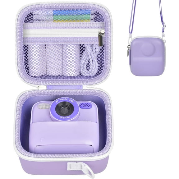 Bonarca Case for Cimizi Instant Camera, Kids Digital Cameras Storage as Christmas and Birthday Present for Print Papers (Bag Only)-Purple