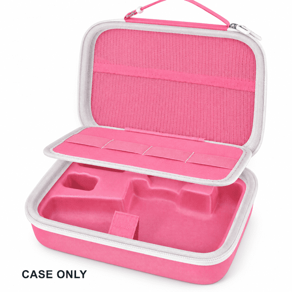 Bonarca Hard EVA Carrying Case for DJI Osmo Mobile 7/7P/8 Gimbal Stabilizer - Shockproof Protective Shell with Accessory Mesh Pocket, Portable Storage Box (Case Only, Pink))