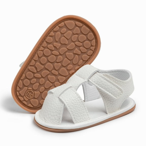 Bonario Baby Boys Girls Sandals Infant Closed Toe Crib Shoes for First Walkers 0-18 Months