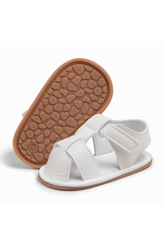 Baby Boys Girls Sandals Infant Closed Toe Crib Shoes for First Walkers 0-18 Months
