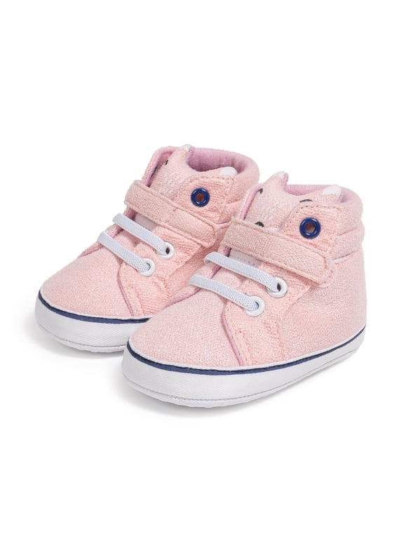 Baby Boys Girls Shoes Infant High Tops Ankle Sneakers Soft Anti-Slip Sole for First Walkers 3-18 Months