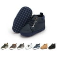 thumbnail image 1 of Bonario Baby Girls Boys Boots Infant High Ankle Booties Newborn Casual Shoes for First Walkers 3-18 Months, 1 of 7