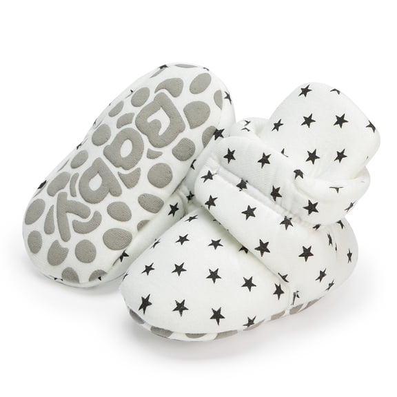 Bonario Baby Girls Boys Cotton Boots Newborn Winter Cozy Fleece Booties Infant Socks Shoes for 3-18 Months