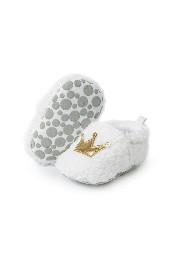 Baby Girls Boys Cotton Boots Newborn Winter Cozy Fleece Booties Infant Socks Shoes for 3-18 Months