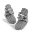 thumbnail image 1 of Bonario Baby Girls Boys Cotton Boots Newborn Winter Cozy Fleece Booties Infant Socks Shoes for 3-18 Months, 1 of 8