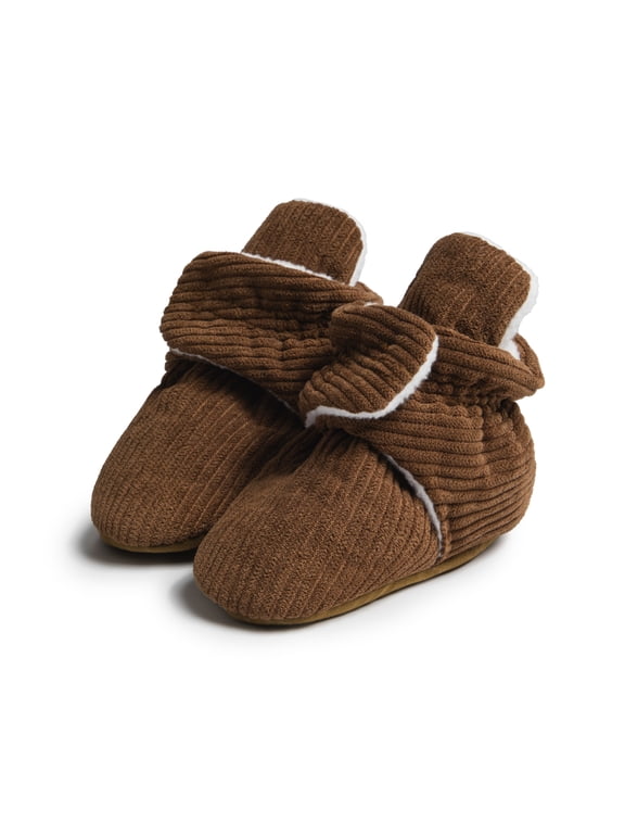 Baby Girls Boys Cotton Boots Newborn Winter Cozy Fleece Booties Infant Socks Shoes for 3-18 Months