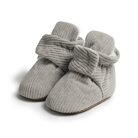 Bonario Baby Girls Boys Cotton Boots Newborn Winter Cozy Fleece Booties Infant Socks Shoes for 3-18 Months