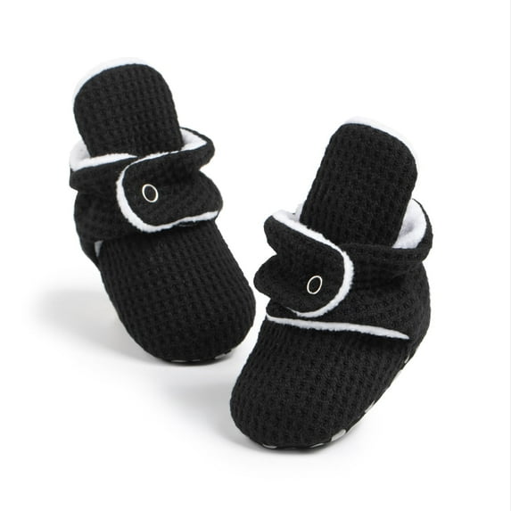 Bonario Baby Girls Boys Cotton Boots Newborn Winter Cozy Fleece Booties Infant Socks Shoes for 3-18 Months