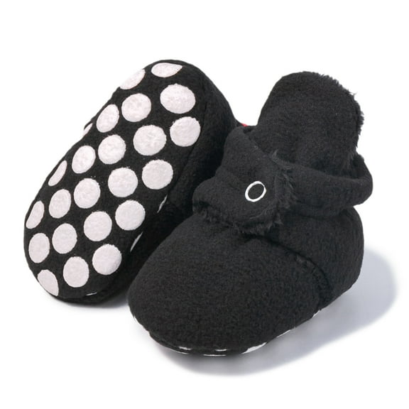 Bonario Baby Girls Boys Cotton Boots Newborn Winter Cozy Fleece Booties Infant Socks Shoes for 3-18 Months