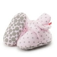 thumbnail image 1 of Bonario Baby Girls Boys Cotton Boots Newborn Winter Cozy Fleece Booties Infant Socks Shoes for 3-18 Months, 1 of 7