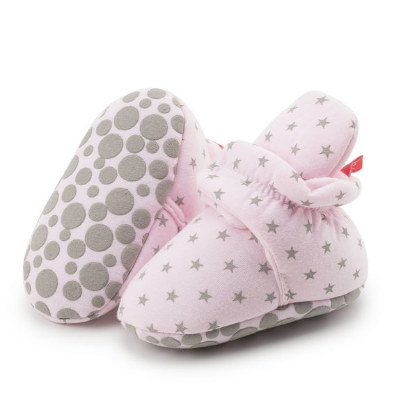Bonario Baby Girls Boys Cotton Boots Newborn Winter Cozy Fleece Booties Infant Socks Shoes for 3-18 Months