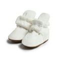thumbnail image 1 of Bonario Baby Girls Boys Cotton Boots Newborn Winter Cozy Fleece Booties Infant Socks Shoes for 3-18 Months, 1 of 7