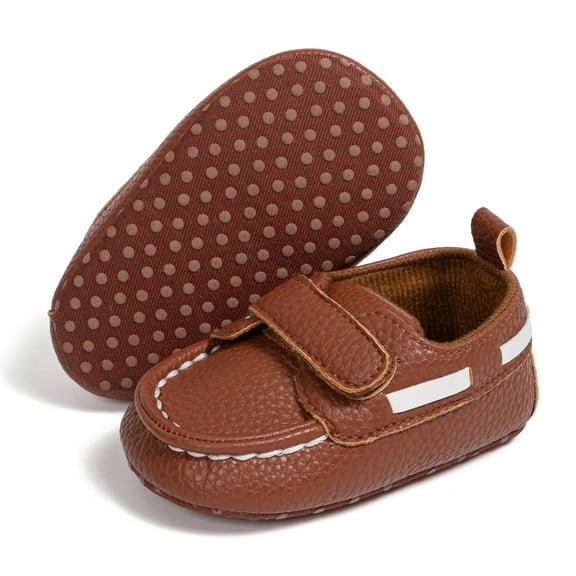 Bonario Baby Boys Loafers Infant Crib Shoes Newborn PU Sneakers for First Walkers 3-18 Months