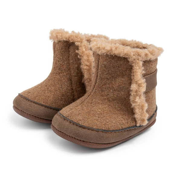Bonario Baby Girls Boys Snow Warm Boots Infant Winter Booties Newborn Slip On Shoes for 3-18 Months