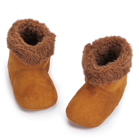 Bonario Baby Girls Boys Snow Warm Boots Infant Winter Booties Newborn Slip On Shoes for 3-18 Months