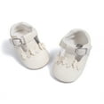 thumbnail image 1 of Bonario Baby Girls Dress Shoes Infant Mary Jane Bowknot Flats None-Slip Sole Princess Shoes for Newborn 3-18 Months, 1 of 7