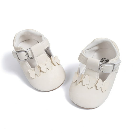 Bonario Baby Girls Dress Shoes Infant Mary Jane Bowknot Flats None-Slip Sole Princess Shoes for Newborn 3-18 Months