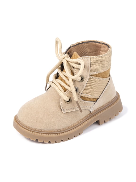 Toddler Boys Girls Boots Kids Work Boots Winter Snow Boot Lace Up Hiking Outdoor Shoes (Toddler/little Kid)