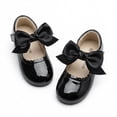 thumbnail image 1 of Bonario Toddler Dress Girls Shoes Mary Jane Bowknot Soft Sole Princess Shoes for Little Kids, 1 of 8