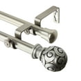 thumbnail image 1 of Bonbon Double Curtain Rod 28-48 inch - Satin Nickel, 1 of 2