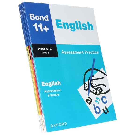 Bond 11+ Assessment Practice Year 1 (Ages 5-6) By Oxford: 4 Books - Paperback
