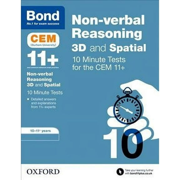 Bond 11+: Cem 3d Non-Verbal Reasoning 10 Minute Tests
