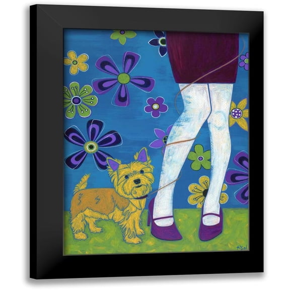 Bond, Angela 19x24 Black Modern Framed Museum Art Print Titled - The Yorkie Fandango