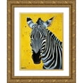 thumbnail image 1 of Bond, Angela 19x24 Gold Ornate Wood Framed with Double Matting Museum Art Print Titled - Zebra, 1 of 4