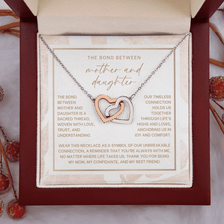 Bond Between Mother And Daughter From Daughter Interlocking Hearts Neckalce Luxury Box