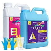 Bond Craftor 1-Gallon Crystal Clear Epoxy Resin Kit, Fast-Curing, Bubble-Free Resin Supplies for Artistic Paint, Casting, Craft, Diy Wood