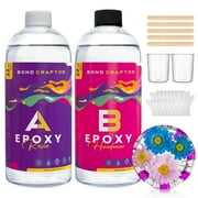 Bond Craftor Epoxy Resin 64oz for DIY Jewelry Art Crafts,Durable,Super Glossy,Crystal Clear Resin Epoxy