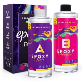 Bond Craftor Epoxy Resin Kit 32 oz - Crystal Clear, UV Resistant, Ideal for Beginners and Jewelry DIY