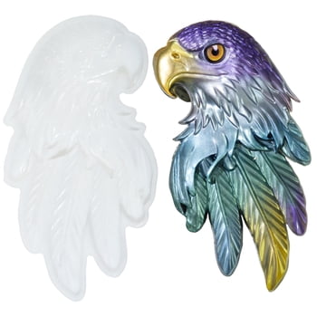 Bond Craftor Large Bald Eagle Resin Mold – 3D Animal Silicone Mold for Epoxy Resin Casting, Wall Art, Door & DIY Crafts