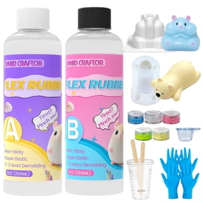 Bond Craftor 16oz Liquid Silicone for Squishy Making Kit, Super Soft 1:1 AB Slow Rising Rubber for Cat Paw Molds, DIY Stress Relief Toys, Non-Toxic