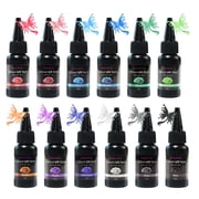 Bond Craftor 360g Pearlescent Colored UV Resin Kit, 12 Colors Odorless Fast Curing Bubble Free for Jewelry Making Small Molds