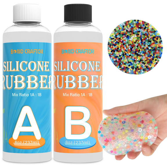 Bond Craftor 16oz Mold Making Silicone Kit, Fast Cure Soft Silicone Rubber for Casting Resin Molds/Silicone Molds/Candle Molds/Soap Molds