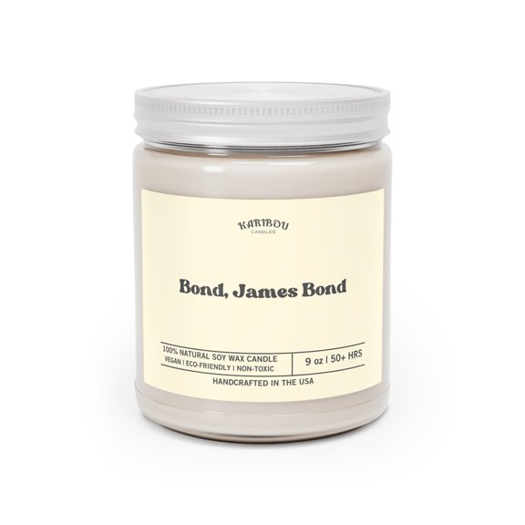 Bond James bond Funny Candle for fans Candles-7 Scented ,9oz