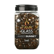 Bond Lavaglass  - Round - Amber Sunset  10 Lb Jar 4 Pack