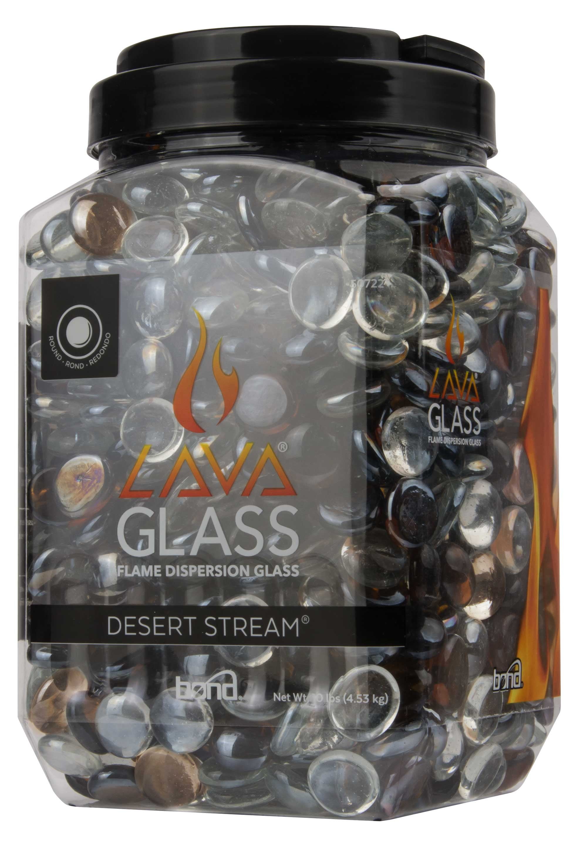 Bond Lavaglass® - Round - Desert Stream® 10 Lb Jar
