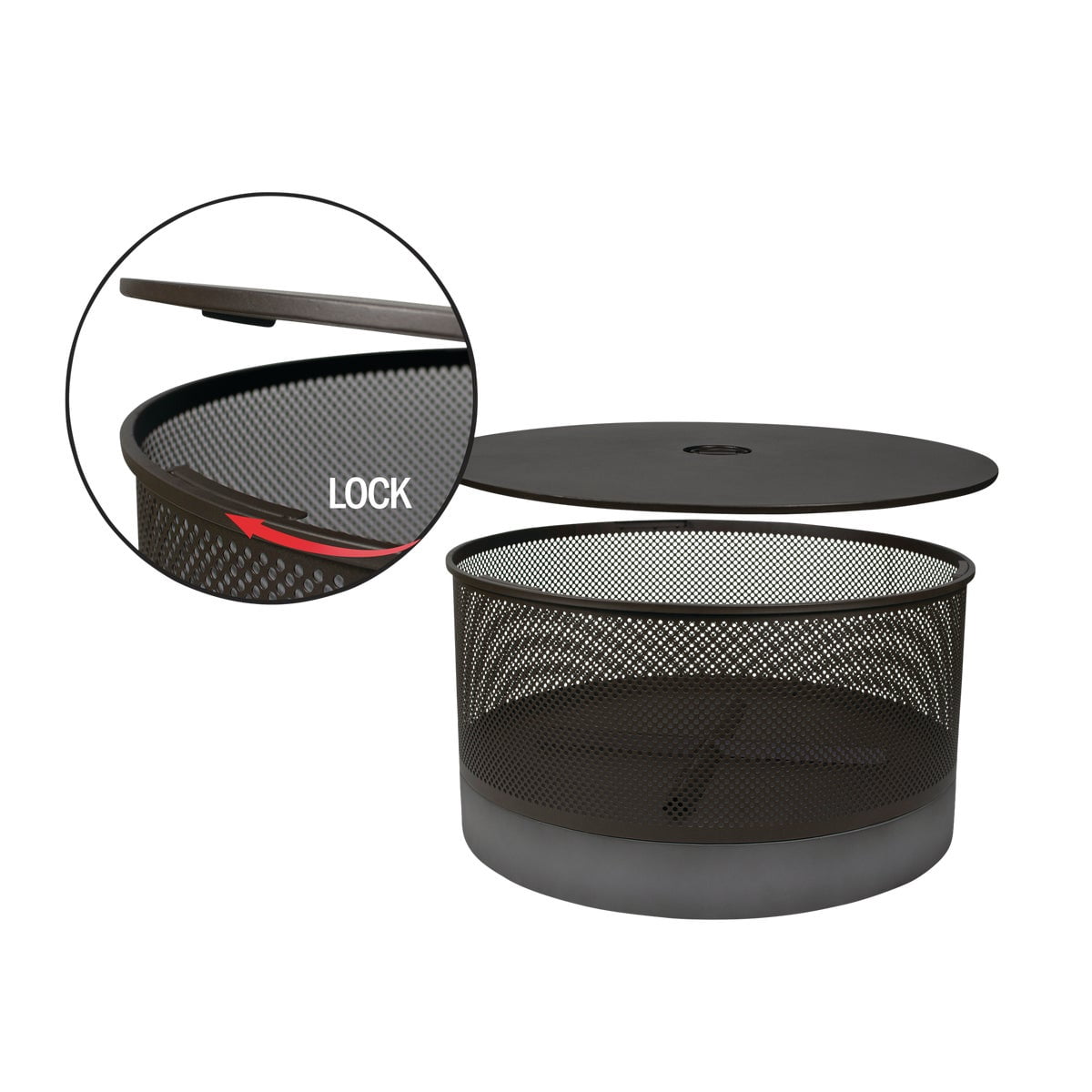 Bond Lomita Wood Fire Pit Round Steel - 30 In, Black — Residential Use, Standard Application