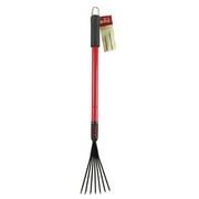 Bond 37 in. 9 Tine Steel Fan Rake Steel Handle