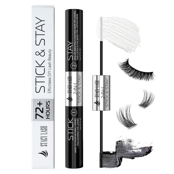 Bond and Seal Lash Glue for Eyelash Clusters by Stacy Lash/Stick & Stay Lash Clusters Glue for Individual Lashes Cluster DIY Lash Extensions/Waterproof Eyelash Glue for False Eyelashes