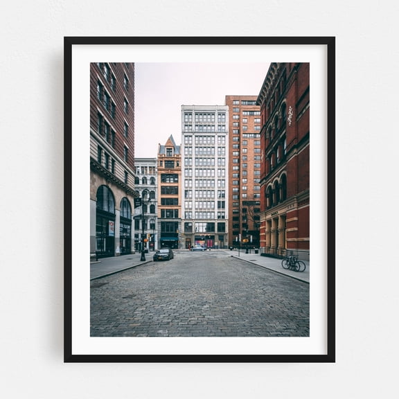Bond Street, Noho 02 - Manhattan New York Photography City Architecture Street Photography Skyline Vintage Black Framed Wall Art Print 6 x 8 inches
