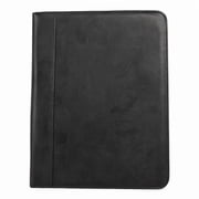 Bond Street WRC5043BS-BLACK 9.5 x 13.25 in. Faux-Leather Padfolio with Solar Calculator, Black