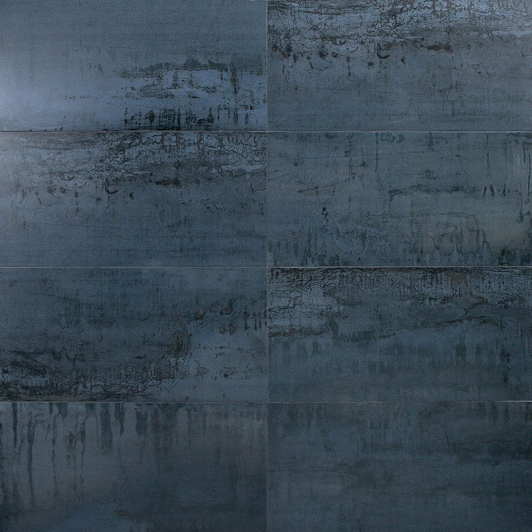 Bond Tile Alloy Steel Blue 12 in. x 24 in. Matte Porcelain Tile (8 Pieces 15.49 Sq. Ft. / Box)