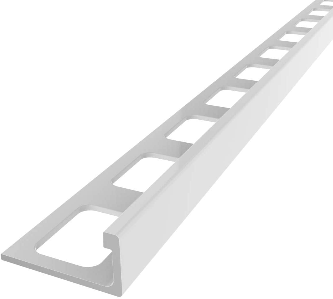 Bond Tile Applied White .31 in. x 96 in. Aluminum LShape Tile Edge